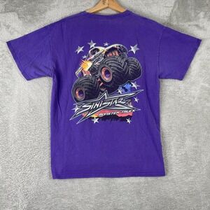 Sinistar Monster Truck Shirt Mens Large Purple Graphic Tee Y2K